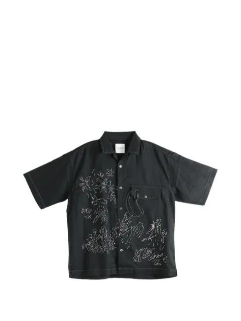 embroidered short-sleeve shirt by AND WANDER