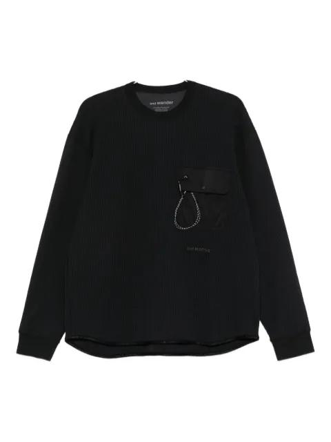flap-pocket sweatshirt by AND WANDER