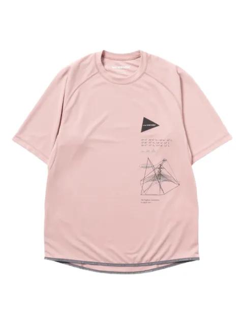 graphic-print T-shirt by AND WANDER