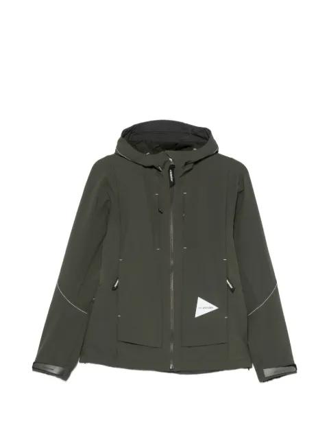 hoodied green jacket by AND WANDER