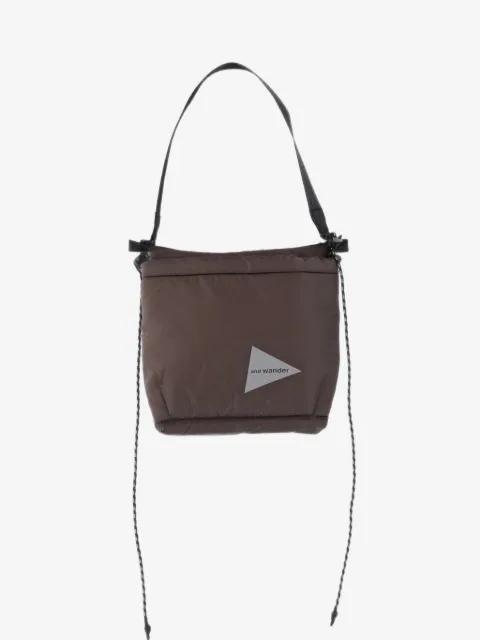 logo-print padded shoulder bag by AND WANDER
