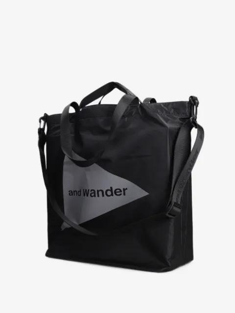 logo-print ripstop tote bag by AND WANDER
