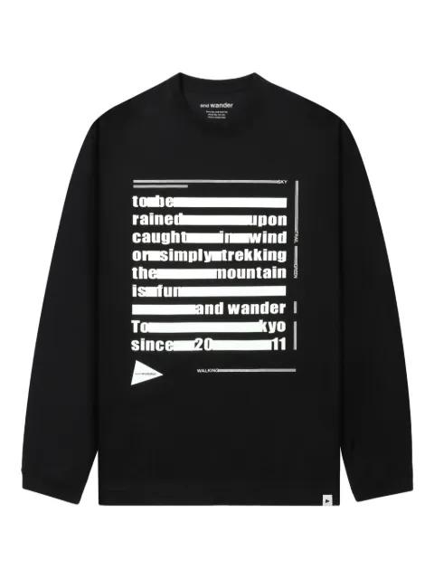 long-sleeve graphic sweatshirt by AND WANDER
