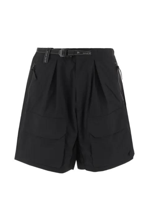 pleated pocket bermuda shorts by AND WANDER