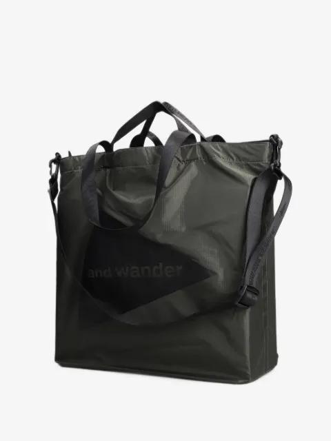 ripstop logo-print tote bag by AND WANDER