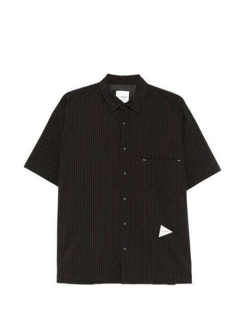 striped pocket shirt by AND WANDER