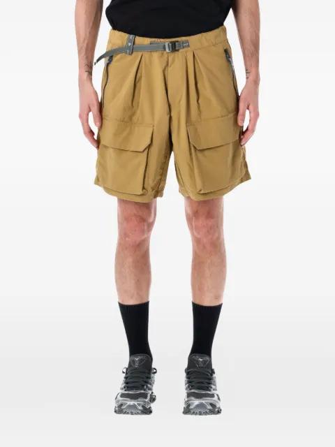twill cargo shorts by AND WANDER