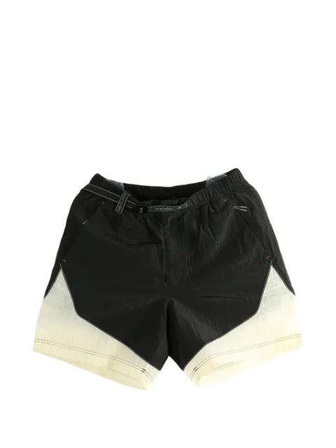 x ROA panelled belted shorts by AND WANDER