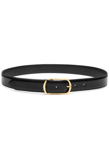 Glossed leather belt by ANDERSONS BELTS