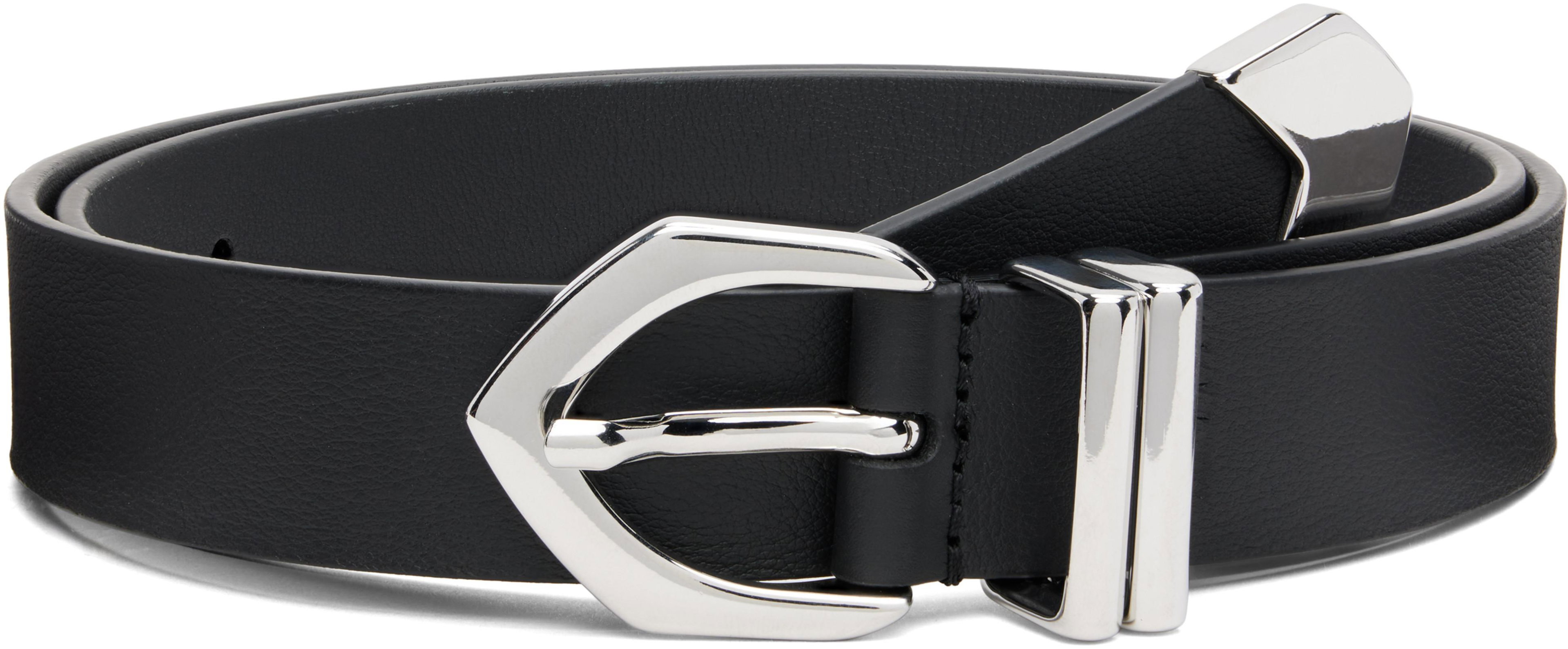 Black Skinny Nappa Calf Leather Belt by ANDERSON'S