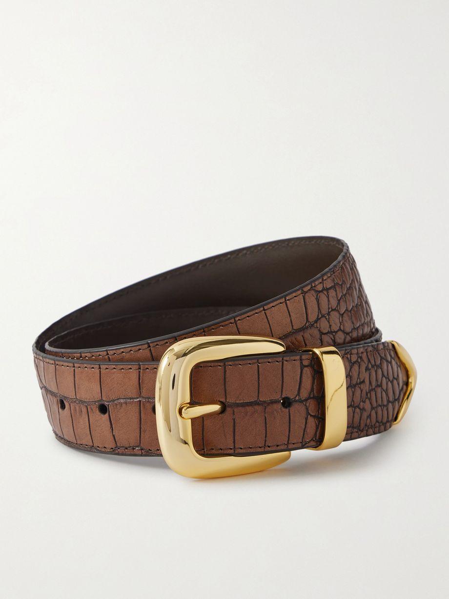 Croc-effect leather belt by ANDERSON'S