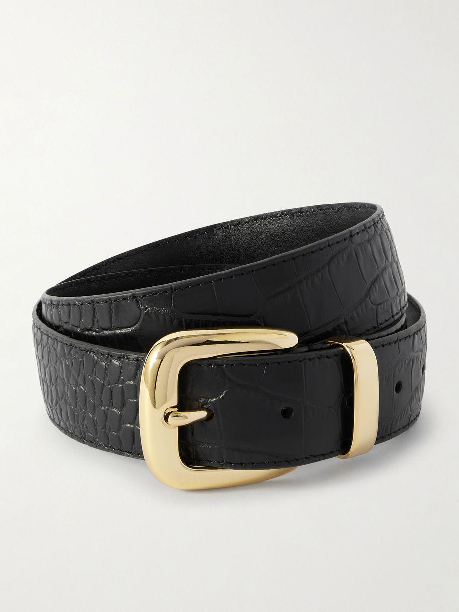Croc-effect leather belt by ANDERSON'S