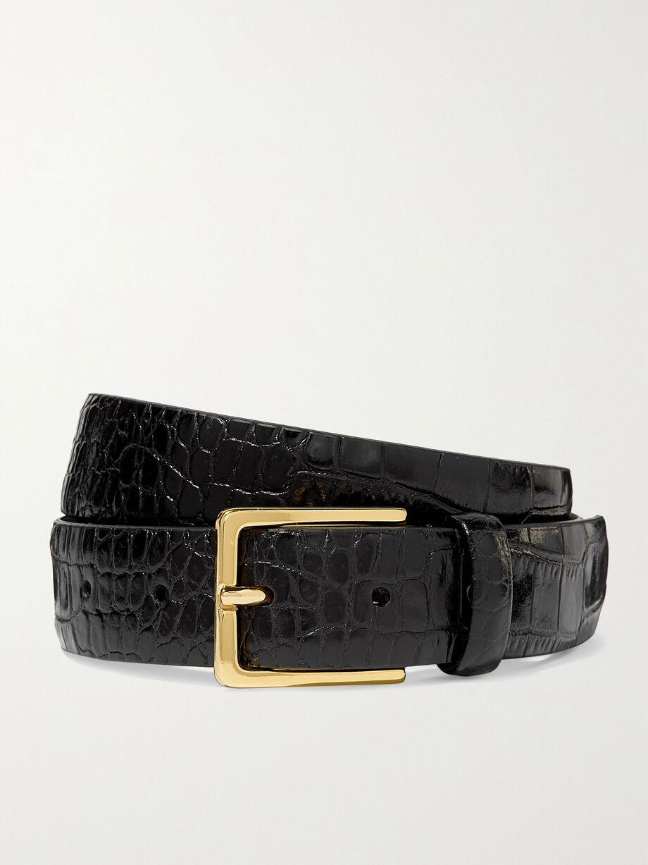 Croc-effect leather belt by ANDERSON'S