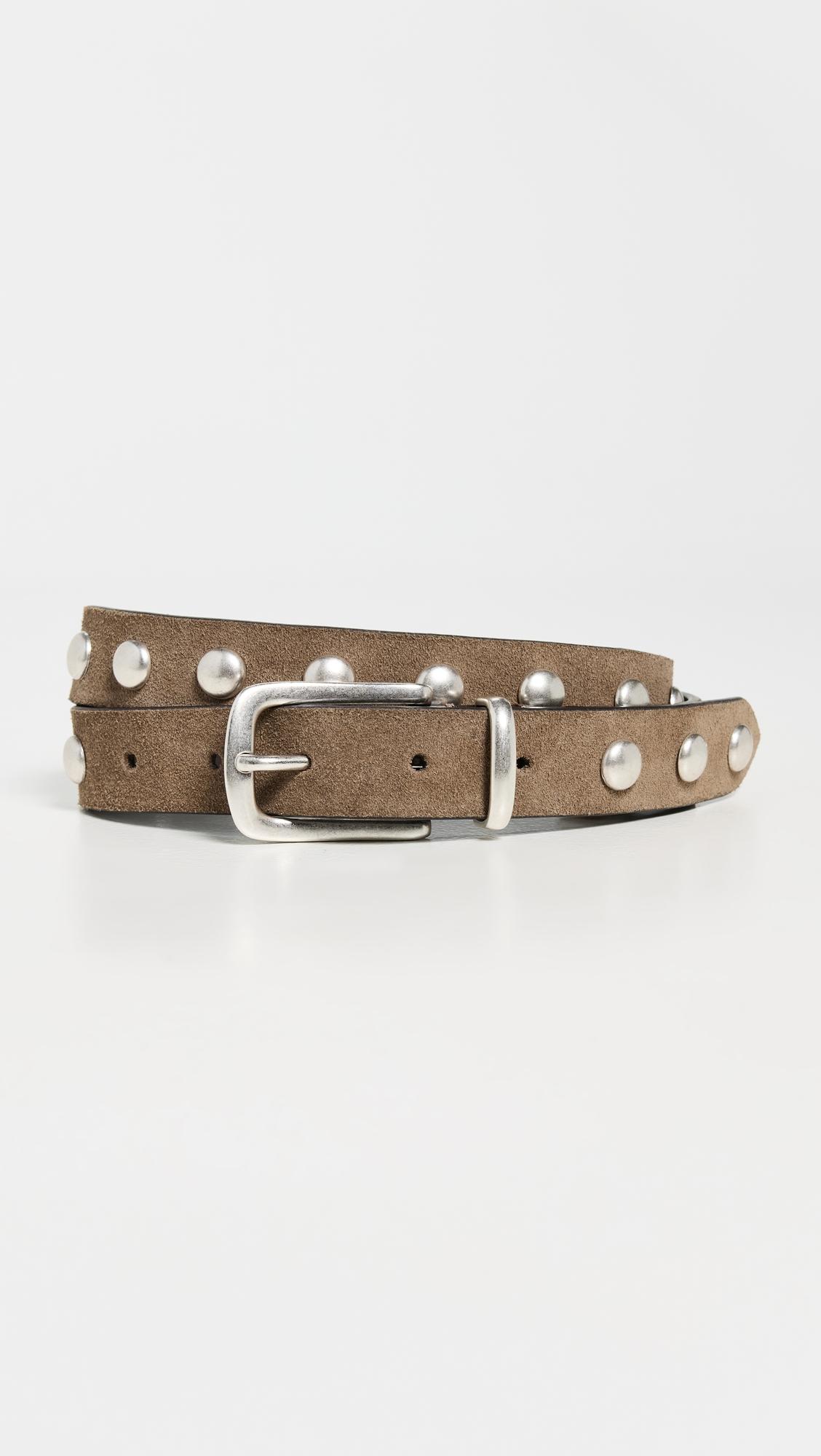 Slim Studded Suede Belt by ANDERSON'S