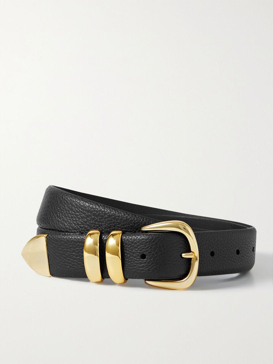 Textured-leather waist belt by ANDERSON'S