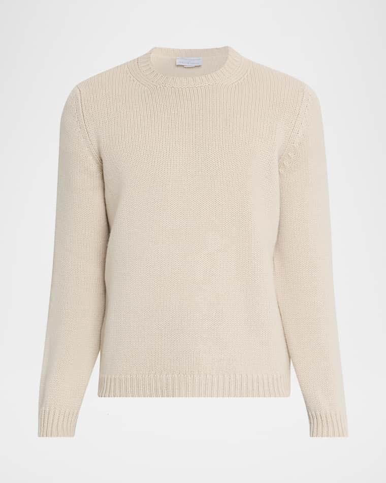 Men's Plain Knit Cashmere Crewneck Sweater by ANDERSON&SHEPPARD