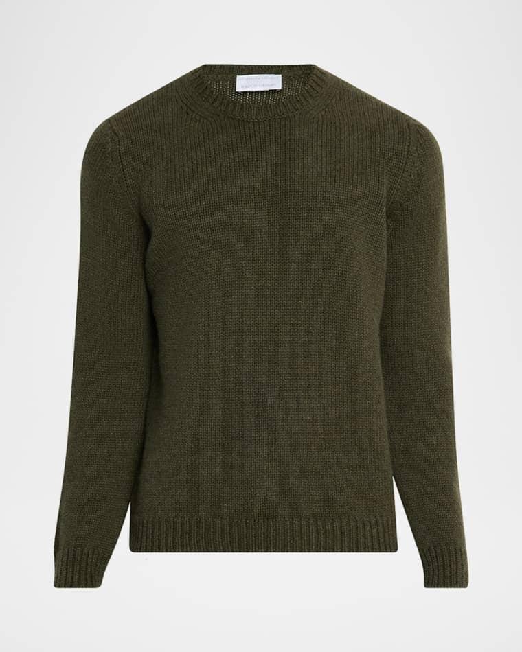 Men's Plain Knit Cashmere Crewneck Sweater by ANDERSON&SHEPPARD