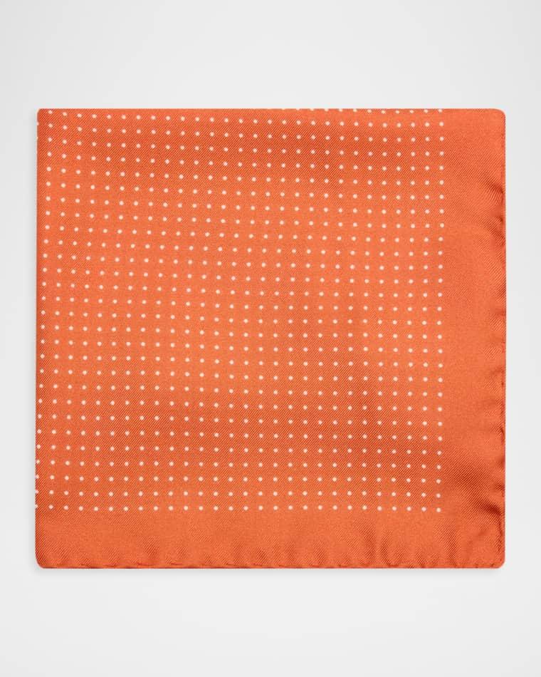 Men's Silk Polka Dot Pocket Square by ANDERSON&SHEPPARD