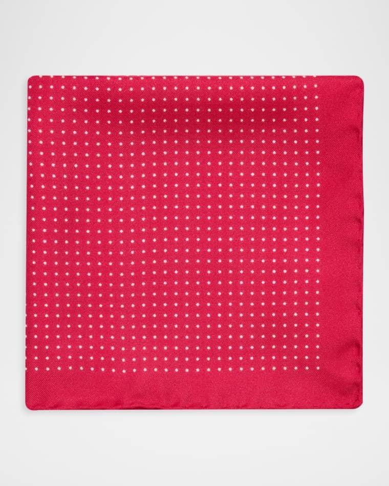 Men's Silk Polka Dot Pocket Square by ANDERSON&SHEPPARD