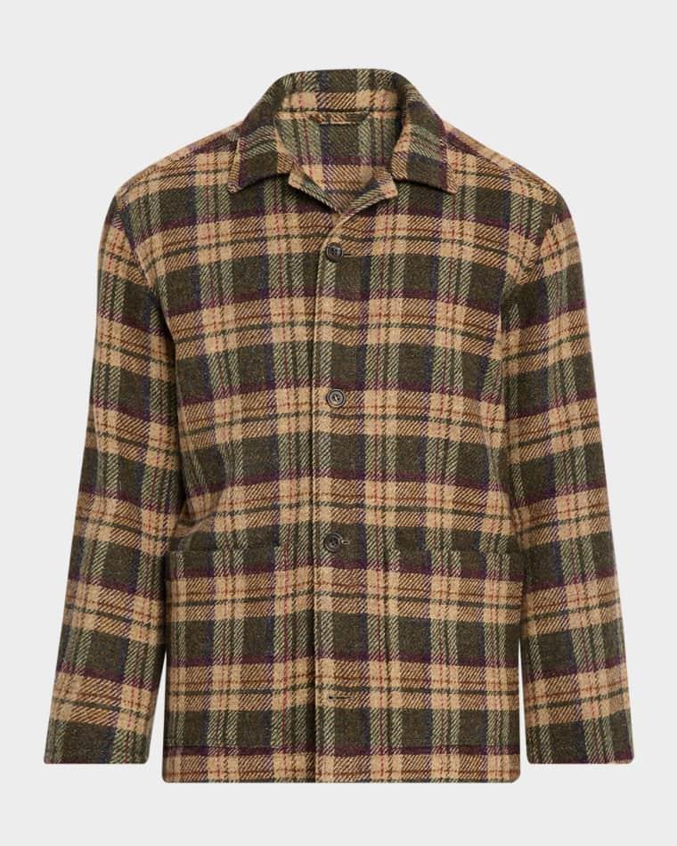 Men's Woollen Tartan Overshirt by ANDERSON&SHEPPARD