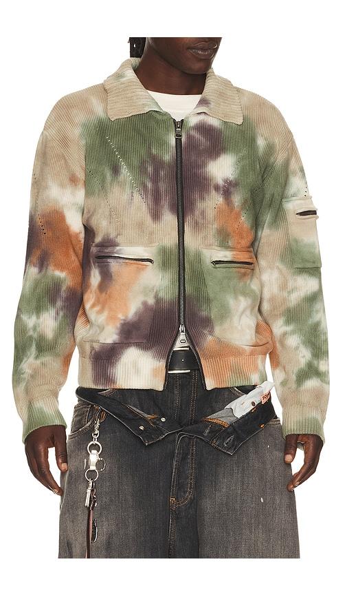Andersson Bell Multi Dyed Knit Zip Up Sweater in Green by ANDERSSON BELL