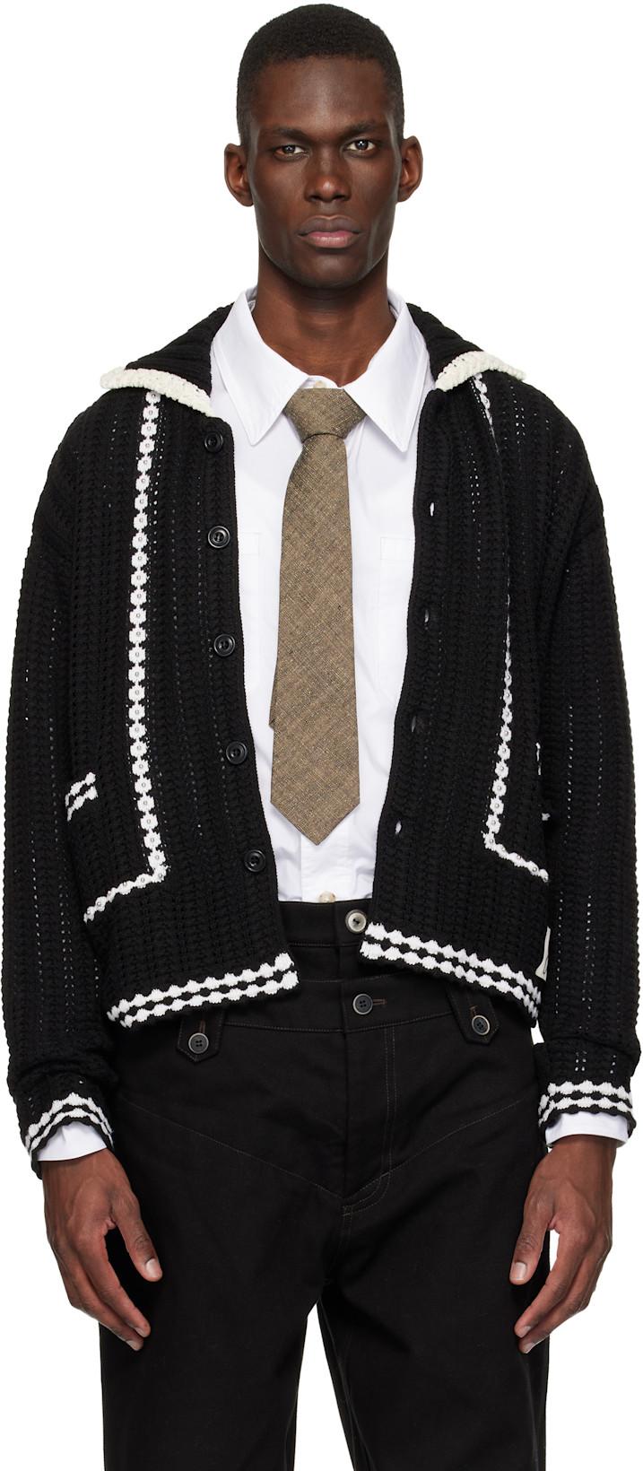 Black New Fantasia Collar Cardigan by ANDERSSON BELL
