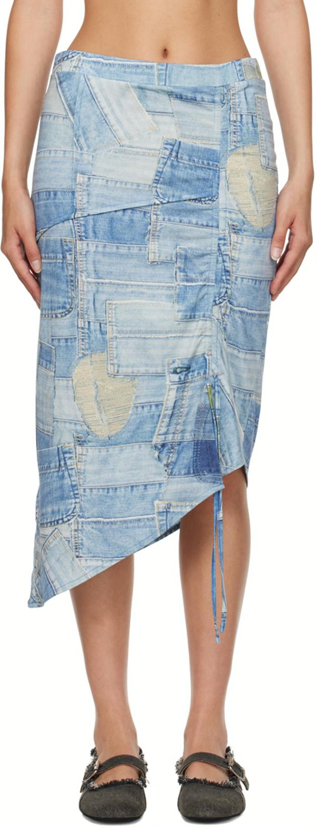 Blue Anja Midi Skirt by ANDERSSON BELL