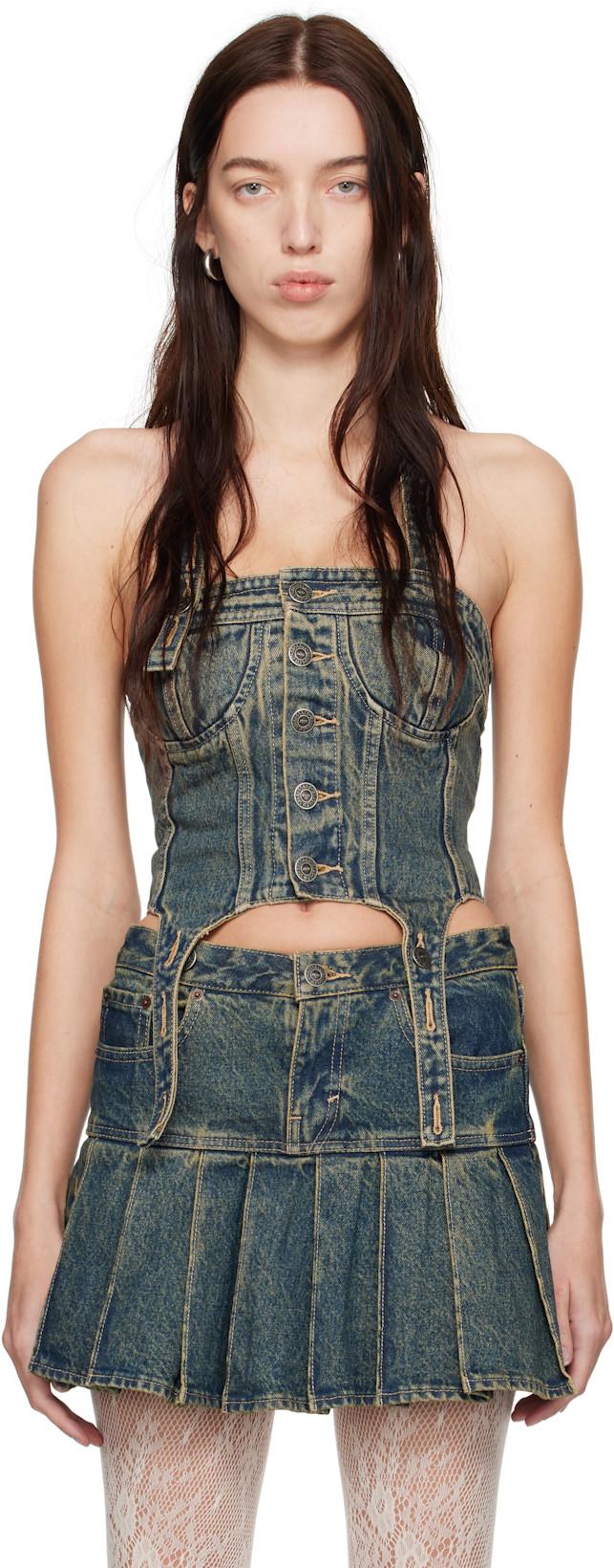 Blue Levi's Edition Slim Fit Denim Corset by ANDERSSON BELL