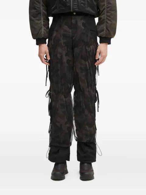 Camouflage Mesh Layered Tying trousers by ANDERSSON BELL