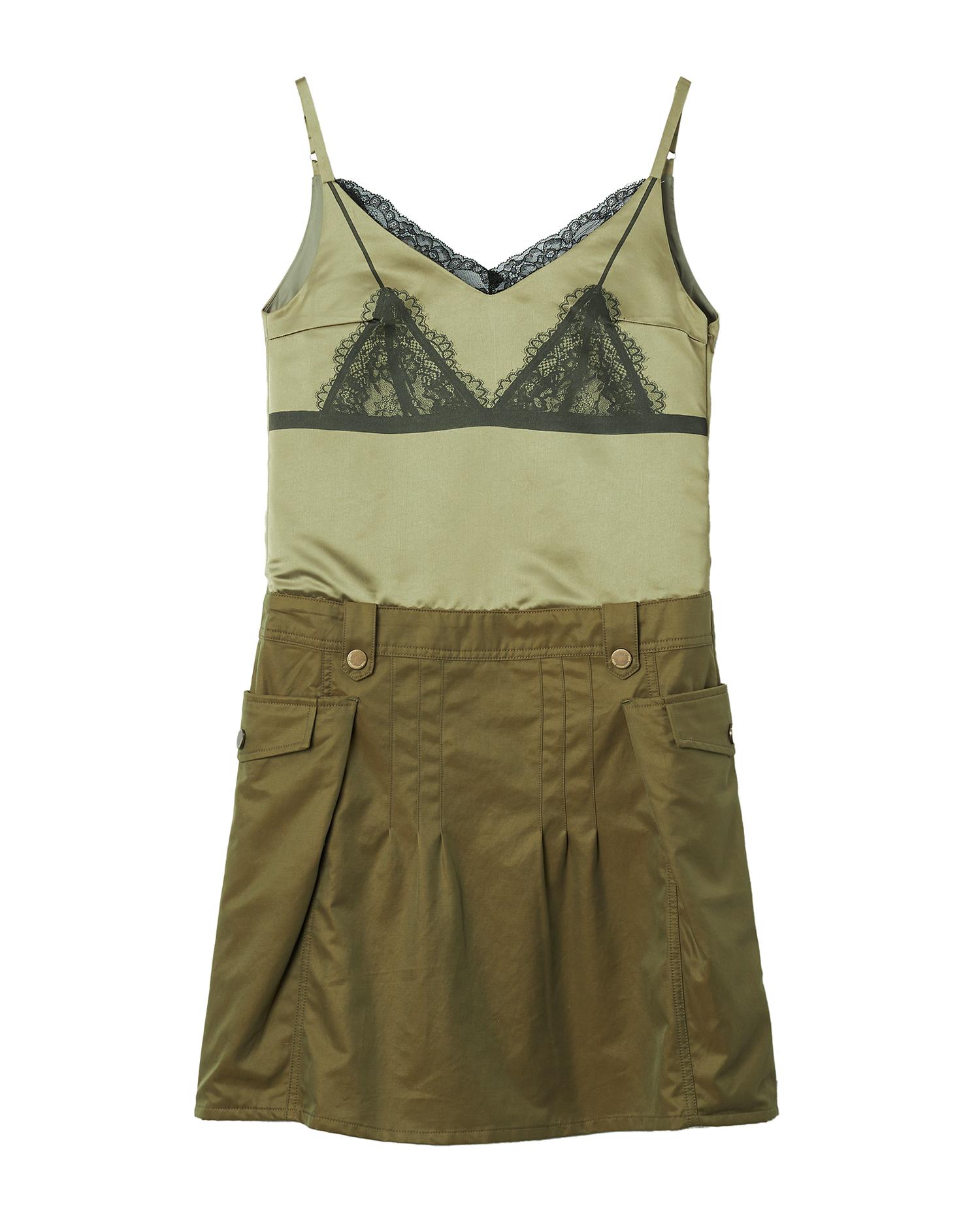 Lace bra printed cargo dress by ANDERSSON BELL