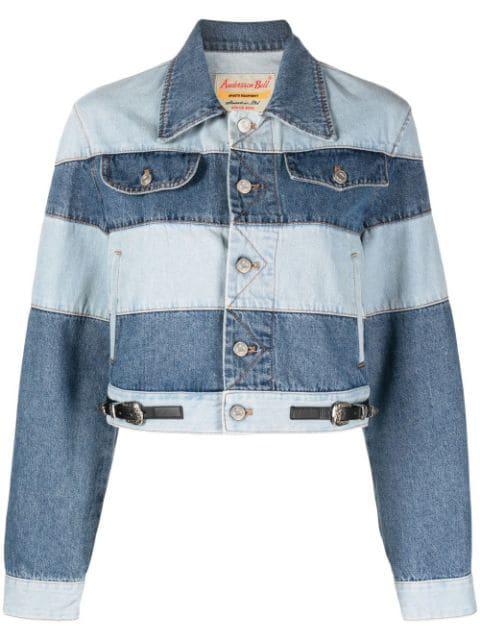 Mahina patchwork-striped denim jacket by ANDERSSON BELL