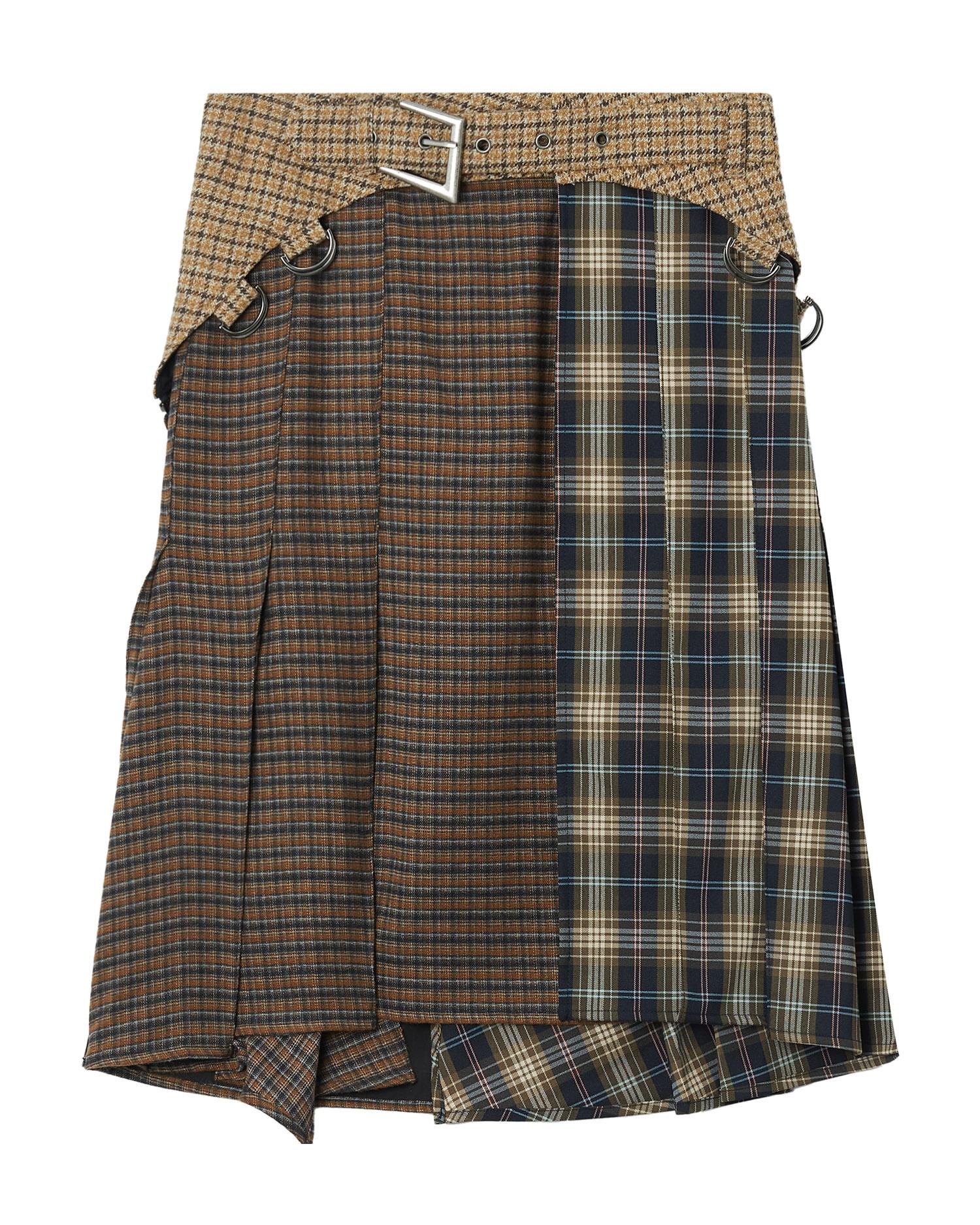 Multi check combo skirt by ANDERSSON BELL