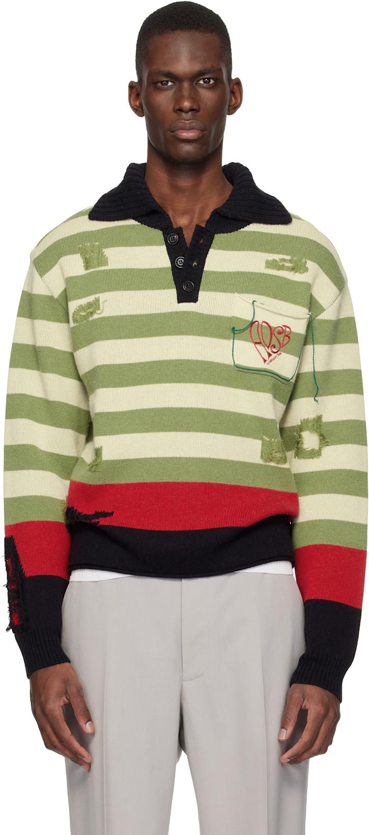 Multicolor Stripe Damaged Polo by ANDERSSON BELL