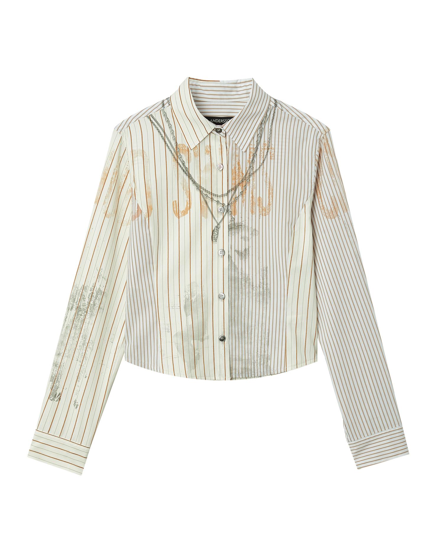 Necklace & choker trompe-l'oeil graphic shirt by ANDERSSON BELL