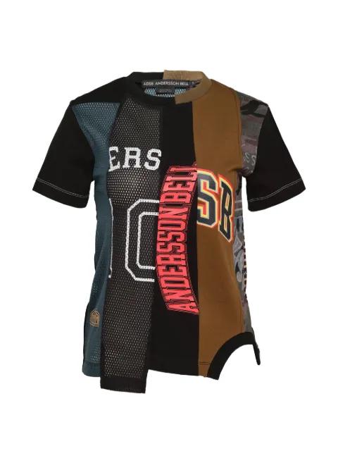 Reworked patchwork logo-print T-shirt by ANDERSSON BELL