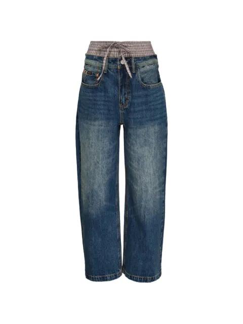 Trunk layered-waist jeans by ANDERSSON BELL