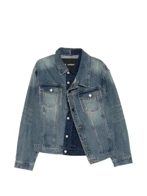 asymmetric layered denim jacket by ANDERSSON BELL