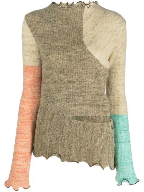 colour-block fitted jumper by ANDERSSON BELL