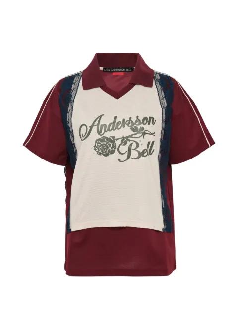 lace-trim polo-collar T-shirt by ANDERSSON BELL
