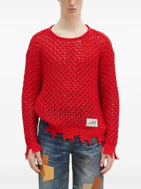 open-knit frayed sweater by ANDERSSON BELL