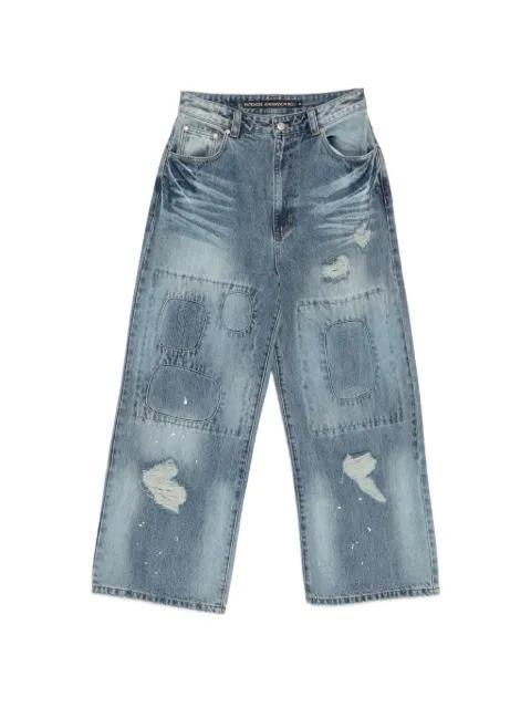 patchwork distressed jeans by ANDERSSON BELL