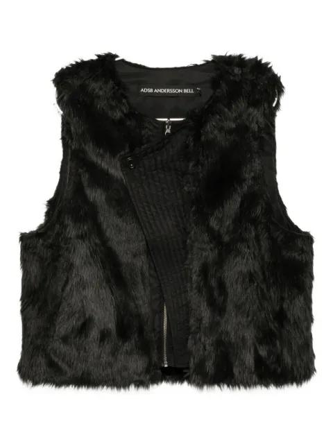 zip-up collarless vest by ANDERSSON BELL