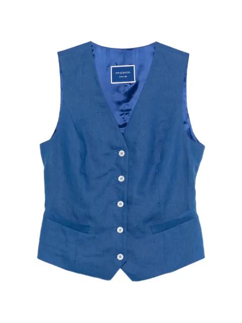 Maria V-neck waistcoat by ANDIATA