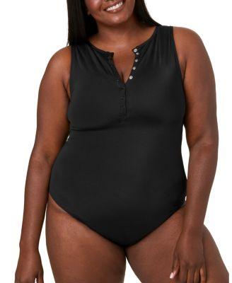 Women's Plus Size Malibu Snap Front One Piece Swimsuit by ANDIE