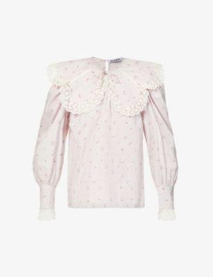 Felisa floral-print cotton top by ANDION