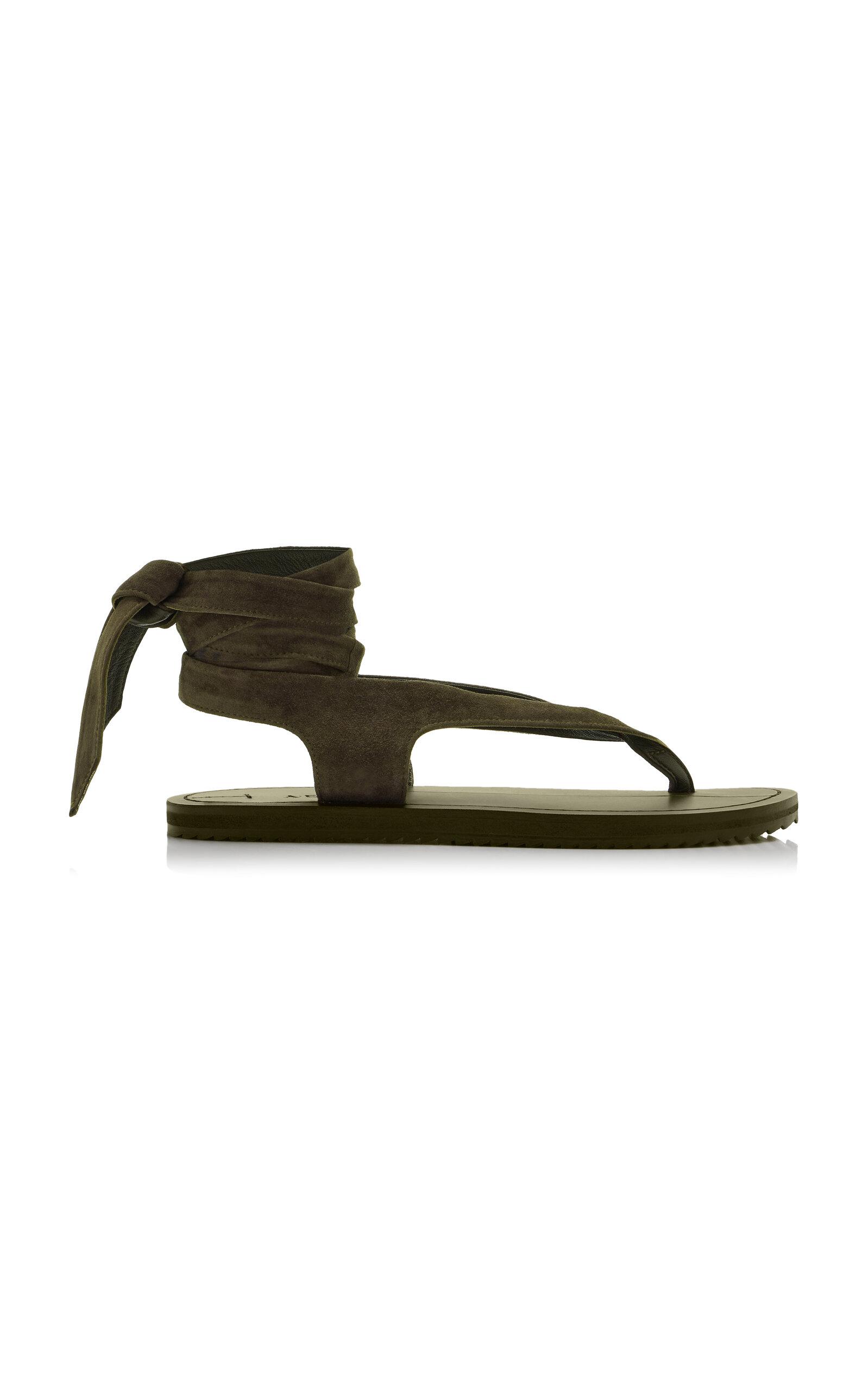 A.Emery Elmer Lace-Up Suede Sandals - Moda Operandi by ANDRE EMERY