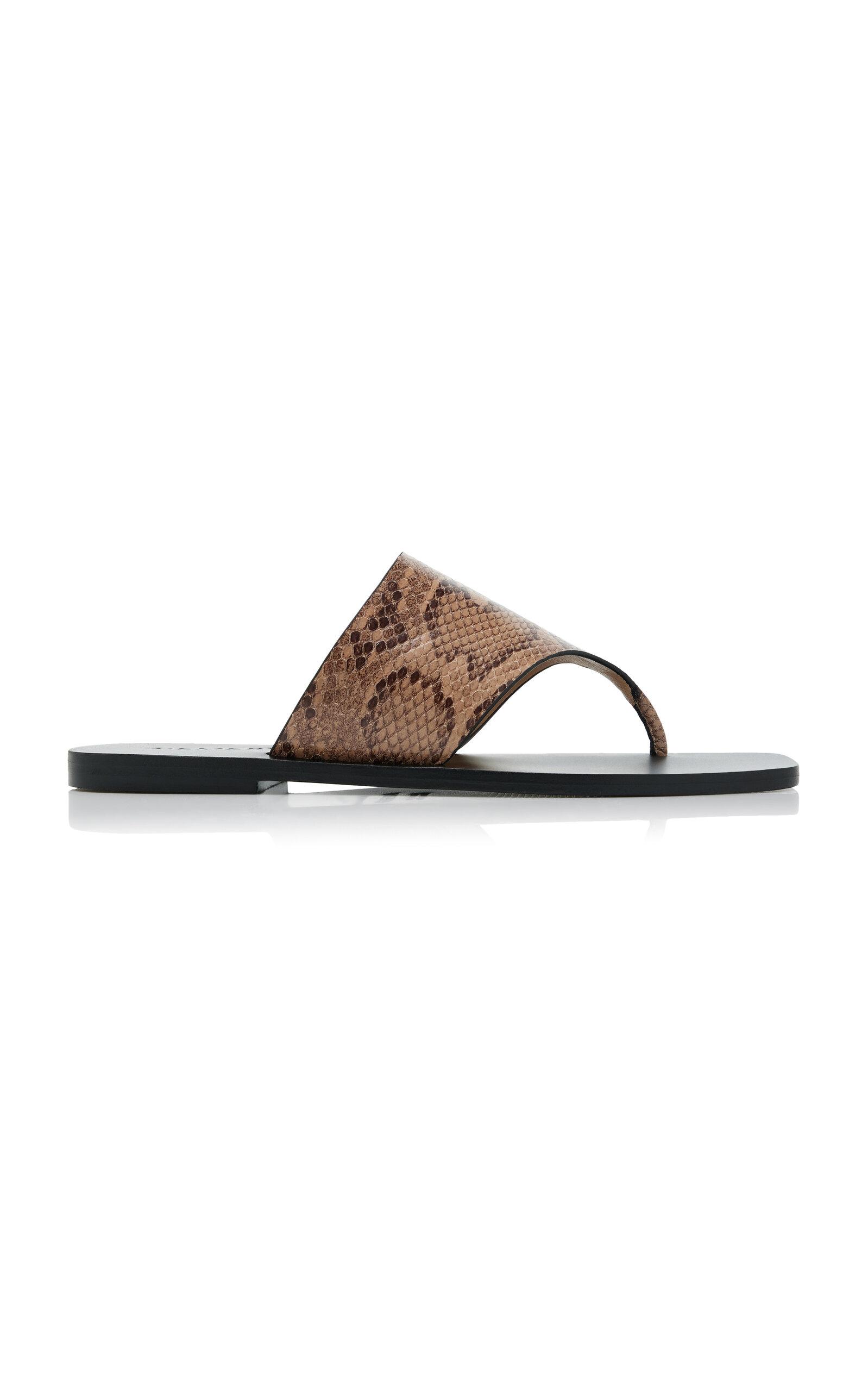 A.Emery Paton Snake-Effect Leather Sandals - Moda Operandi by ANDRE EMERY