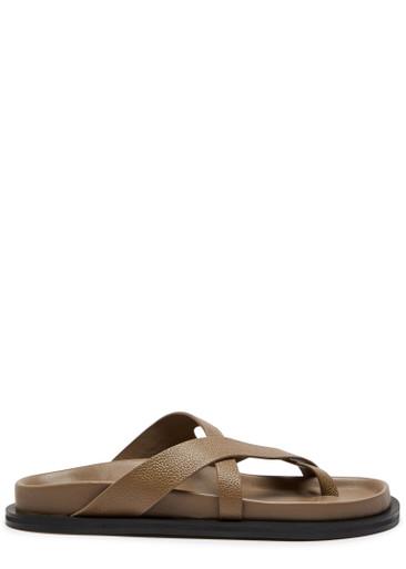 Claude grained leather sandals by ANDRE EMERY