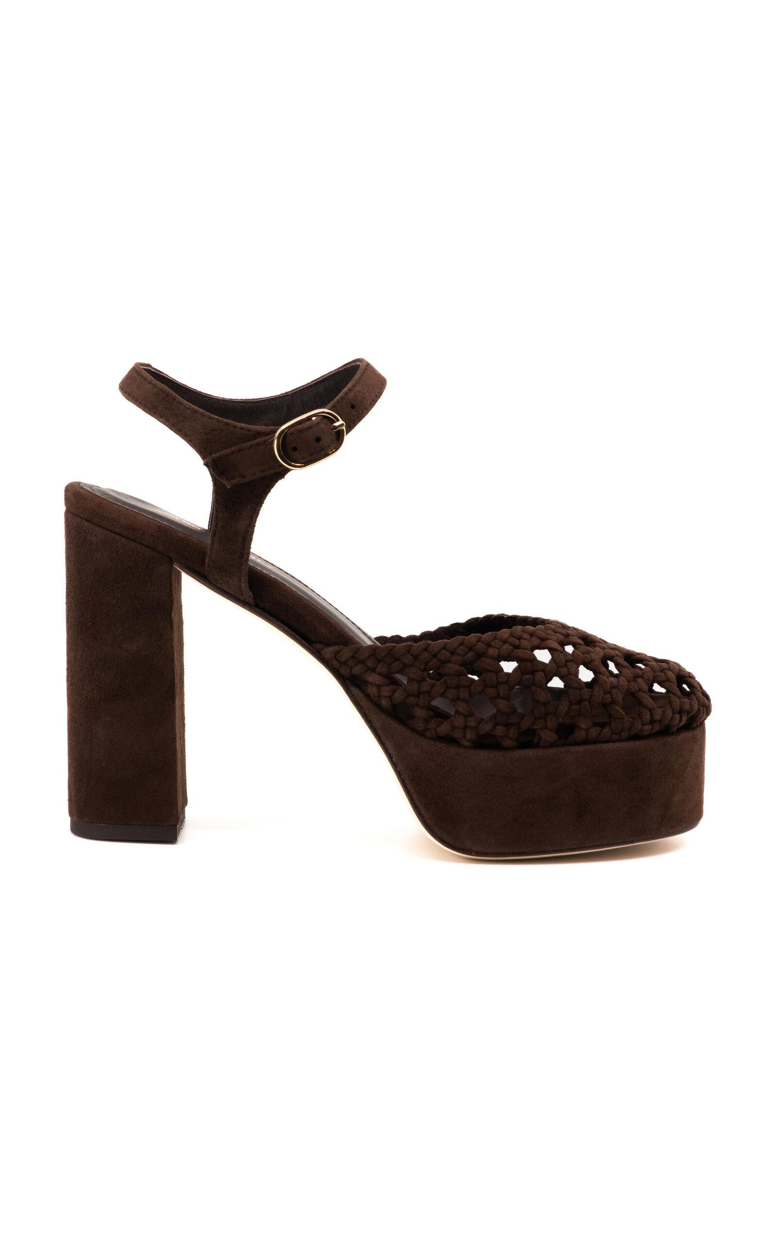 Andrea Gomez Beatriz Suede Platform Sandals - Moda Operandi by ANDREA GOMEZ