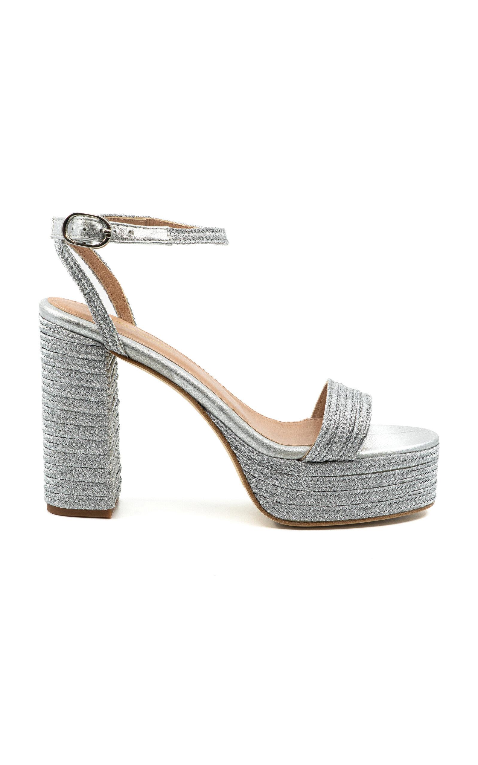 Andrea Gomez Becka Raffia Platform Sandals - Moda Operandi by ANDREA GOMEZ